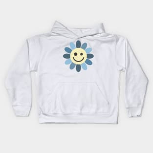 Blue Happy Flower Kids Hoodie